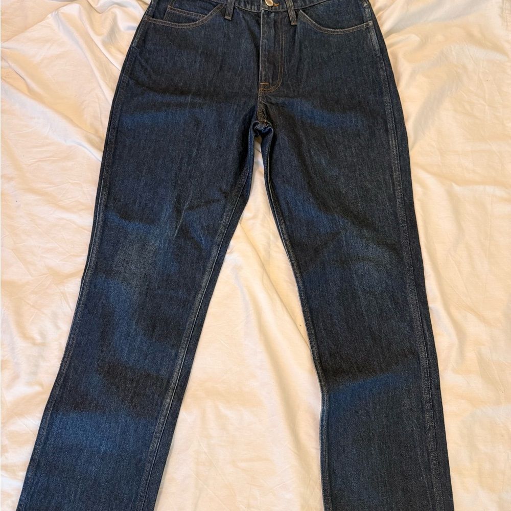 Frame Le Italien Straight Classic Blue Denim Jeans NWT Size 28 - Picture 7 of 11